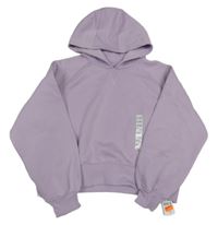 Nové - Lila crop mikina s kapucí Dunnes