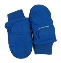 Modré šusťákové zimní palcové funkční rukavice Matalan