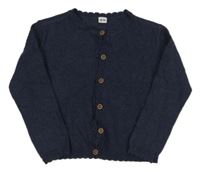 Tmavomodrý melírovaný prepínaci sveter Zeeman