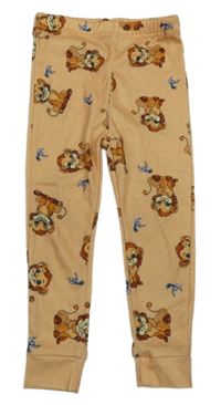 Okrové pyžamové kalhoty s lvy Shein