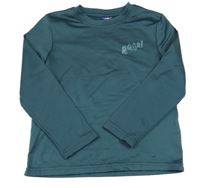 Tmavozelené športové tričko s nápisom Lupilu