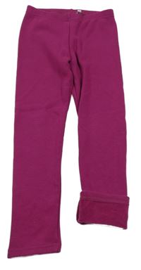 Fuchsiové zateplené legíny