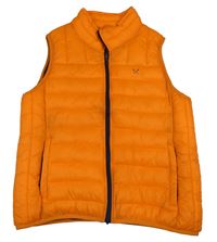Oranžová prošívaná šusťáková zateplená vesta