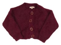 Vínový trblietavý chlpatý prepínaci sveter