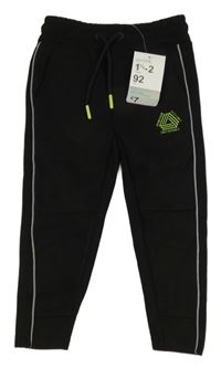 Nové - Černé tepláky s potiskem Primark