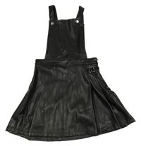 Čierne koženkové na traké šaty Primark