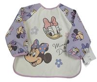 Nové - Bílo-lila pogumovaný bryndák s Minnie a Daisy Disney