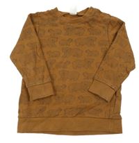 Hnedá mikina s medveďmi H&M