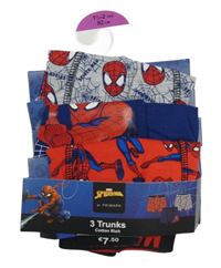 Nové - 3x boxerky so Spidermanem - červené + safírové + šedé melírované Primark