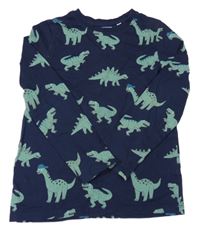 Tmavomodré tričko s dinosaurami C&A