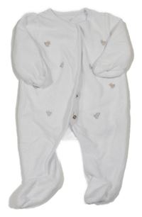 Biely zamatový overal s kuřaty Mothercare