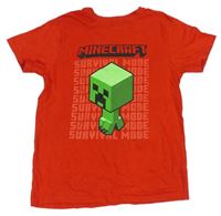 Červené tričko s Minecraft Primark