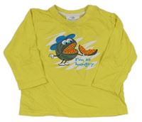 Žluté triko s potiskem Topomini
