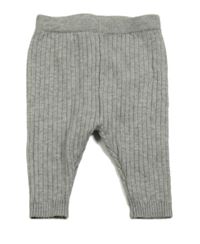 Sivé rebrované pletené tepláky George