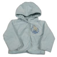 Svetlomodrá zamatová zateplená mikina s kapucňou C&A