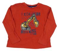 Červené tričko s bágrom Lupilu