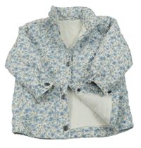 Bielo-modrá kvetovaná zateplená bunda Pep&Co