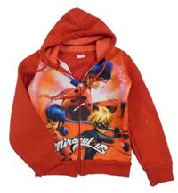 Červená propínací mikina s Beruškou a kapucí Marvel 