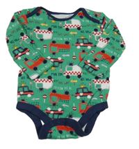 Zelené body s auty Tu