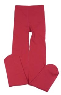 Tmavorůžové thermo punčocháče 