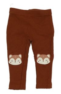 Hnědé legíny s liškami C&A