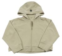 Svetlobéžová prepínaci crop mikina s kapucňou Zara