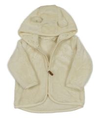 Smotanová plyšová prepínaci mikina s kapucňou H&M