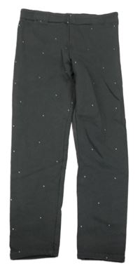Tmavosivé bodkovaná é legíny H&M