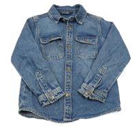 Modrá riflová košile s kapsami Primark