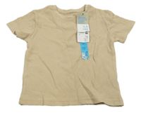 Nové - svetlobéžové rebrované tričko Primark