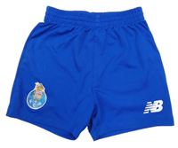Modré sportovní funkční kraťasy s logem New Balance