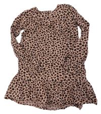Ružové leopardí menšestrové šaty H&M