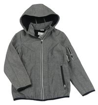 Sivá melírovaná softshellová bunda s kapucňou F&F