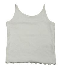 Biely rebrovaný crop top George