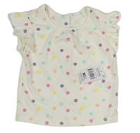 Bílo-barevné puntíkaté tričko Matalan