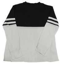Bílo-černé triko H&M