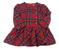 Červeno-tmavomodro-biele kockované šaty zn. Mayoral