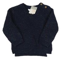 Nové - Tmavomodrý melírovaný sveter Primark