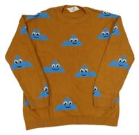 Okrový sveter s horami H&M