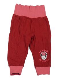 Červeno-růžové tepláky s Minnie Disney