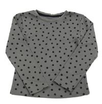 Sivo-čierne bodkovaná é tričko George