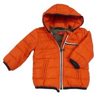 Oranžová šusťáková zateplená bunda s kapucí S. Oliver