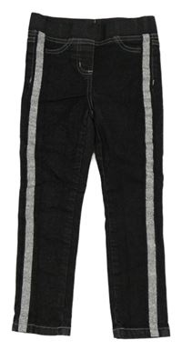 Tmavosivé džegíny s trblietavymi pruhmi John Baner