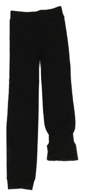 Čierne zateplené punčocháčové legíny