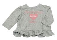 Sivo-zlato-ružové bodkovaná é tričko s nápisom Early Days