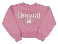 Ružová crop mikina s nápismi Nutmeg