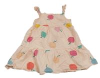 Svetloružová -farebné šaty s jablky George