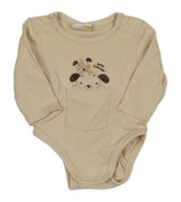 Béžové body s pejsky 