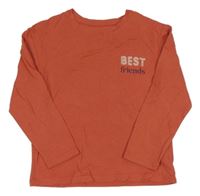 Tehlové tričko s nápisom