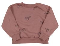 Staroružová mikina s mašľami Primark